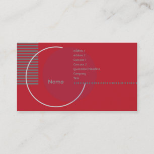 Cartão De Visita Círculo geométrico vermelho - negócio
