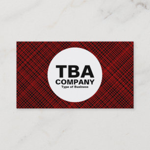 Cartão De Visita Círculo - Linhas Vermelhas