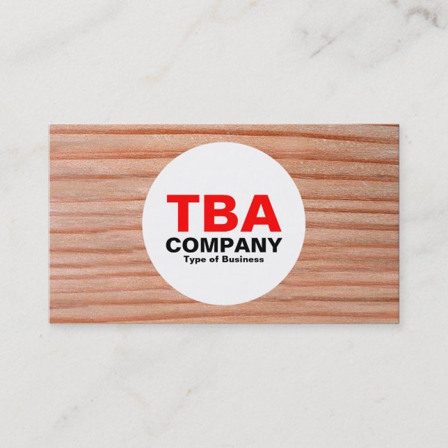 Cartão De Visita Círculo - Madeira 01 (Frente)