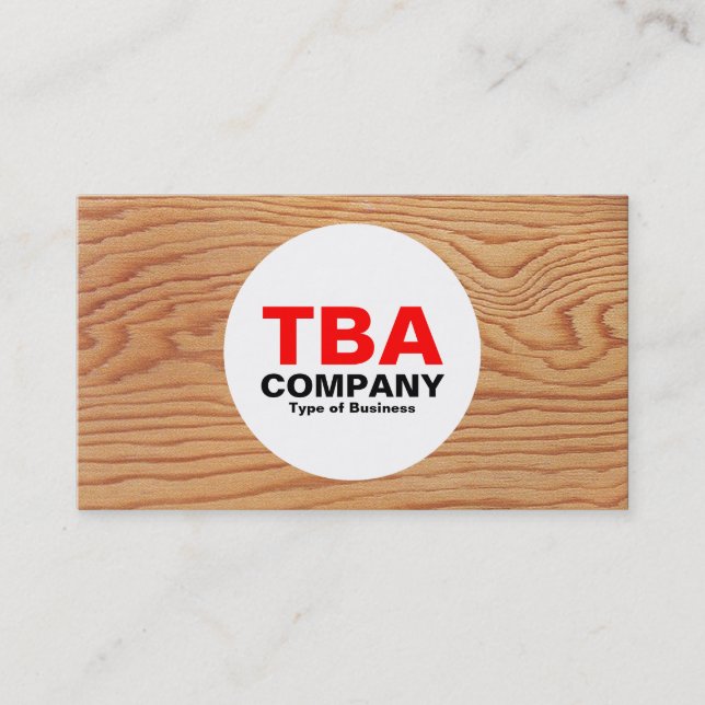 Cartão De Visita Círculo - Madeira 02 (Frente)