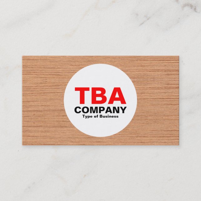 Cartão De Visita Círculo - Madeira 04 (Frente)