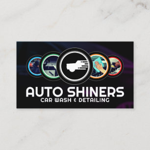 Cartão De Visita Círculo moderno com detalhes redondos