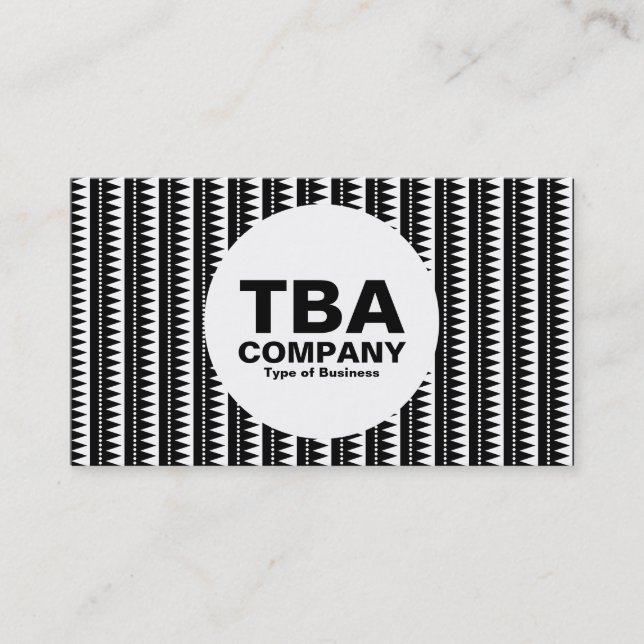 Cartão De Visita Círculo - Padrão Asttec - Preto em Branco (Frente)