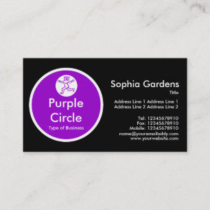 Cartão De Visita Círculo Roxo - Preto