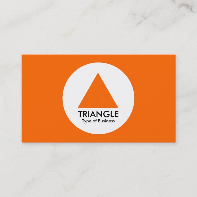 Cartão De Visita Círculo - Triângulo - Laranja (Frente)