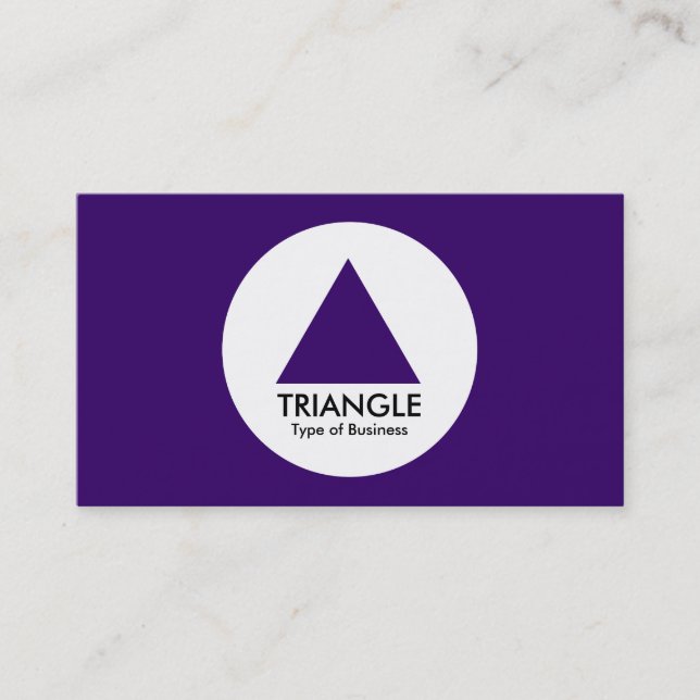 Cartão De Visita Círculo - Triângulo - Roxo Profundo (Frente)