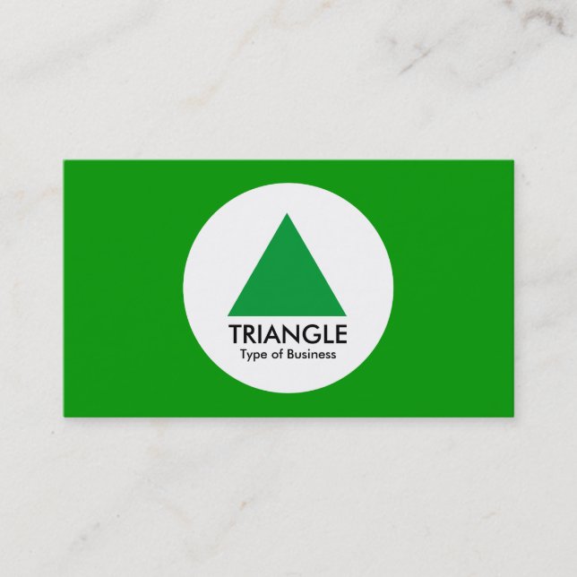Cartão De Visita Círculo - Triângulo - Verde de Grama (Frente)
