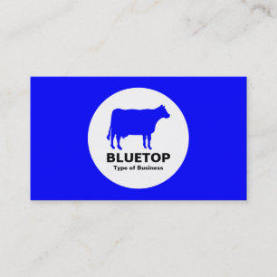 Cartão De Visita Círculo - Vaca - Preto