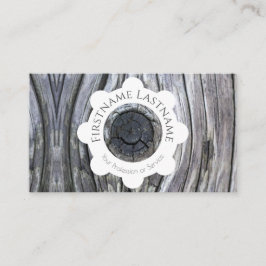 Cartão De Visita Círculos brancos de madeira orgânica 100%