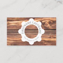 Cartão De Visita Círculos brancos de madeira orgânica 100%