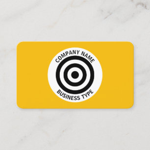 Cartão De Visita Círculos concêntricos - Amarelo #F8BC08