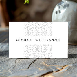 Cartão De Visita Círculos de Escrivatura do Designer Mínimo e Moder