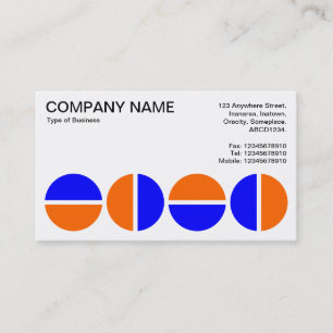 Cartão De Visita Círculos rotativos - Azul e Laranja