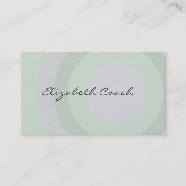 Cartão De Visita Círculos Verdes Clássicos (Frente)