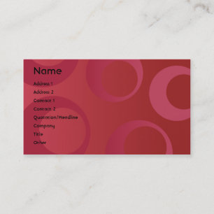 Cartão De Visita Círculos vermelhos - negócio
