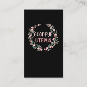 Cartão De Visita Cirurgia por Histerectomia Sobrevivência de Remoçã