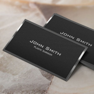 Cartão De Visita Cirurgião Plástico Fibra de Carbono Profissional E