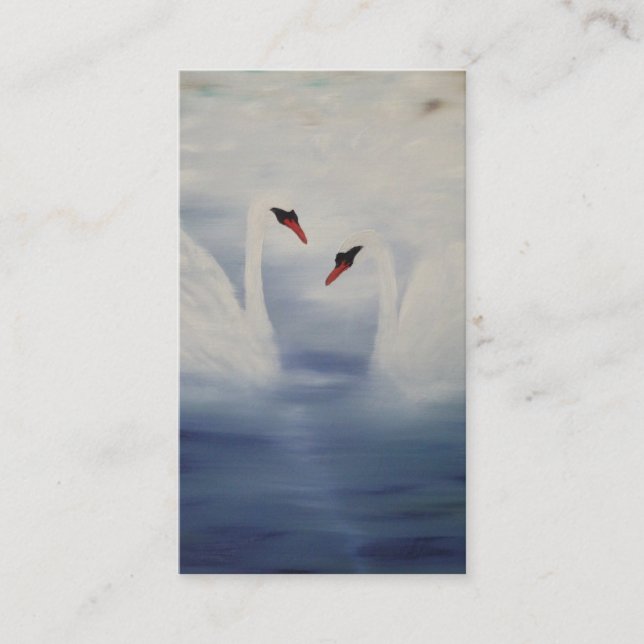 Cartão De Visita Cisnes de chegada (Frente)
