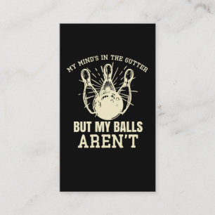 Cartão De Visita Citação da Boliche Testemunha de Humor Bowler