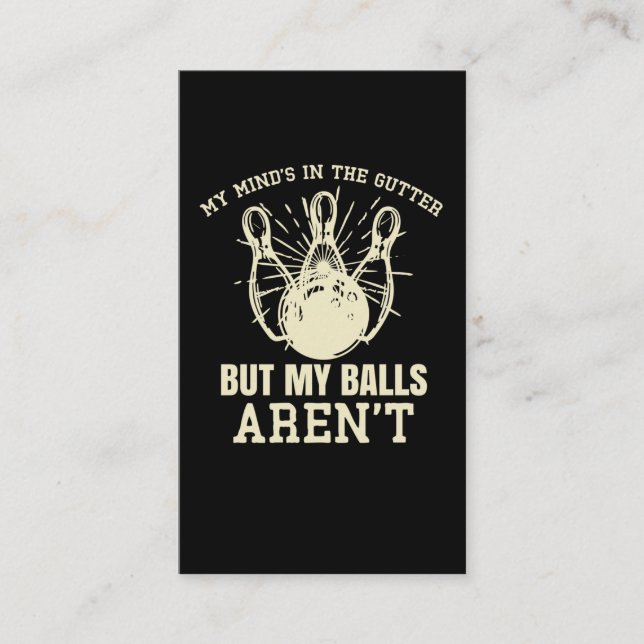 Cartão De Visita Citação da Boliche Testemunha de Humor Bowler (Frente)