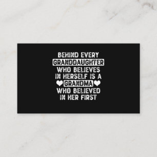 Cartão De Visita Citação da vovó e neta
