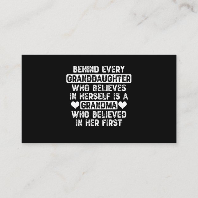 Cartão De Visita Citação da vovó e neta (Frente)