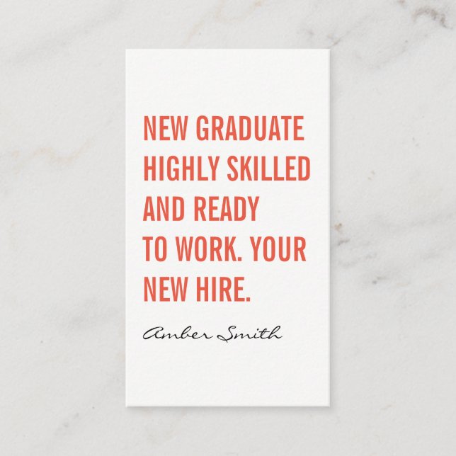 Cartão De Visita Citação em negrito (Frente)