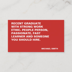 Cartão De Visita Citação Grande Mínima Negrito