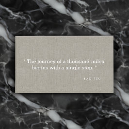 Cartão De Visita Citação Simples sobre Autores de Linen, Escritores