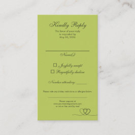 Cartão De Visita Citrus Green Modern Mix and Match Weddin RSVP Card
