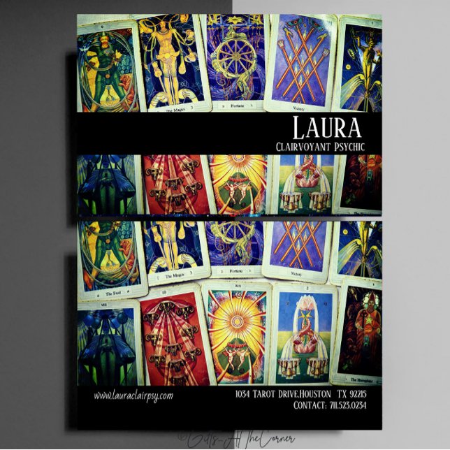 Cartão De Visita Clairvoyant Psicic Green (Criador carregado)