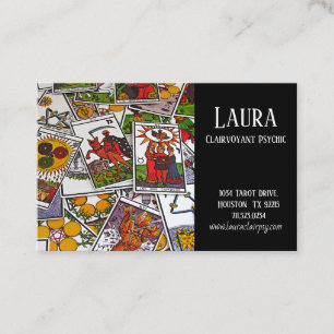 Cartão De Visita Clairvoyant Psychic Tarot