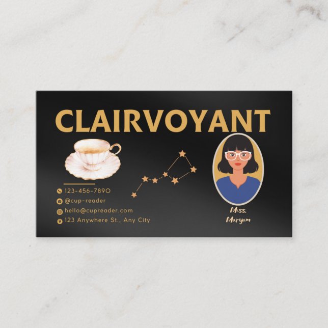 Cartão De Visita clarividente (Frente)