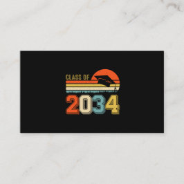 Cartão De Visita Classe De 2034 Cresce Com A Vintagem Do Formando P