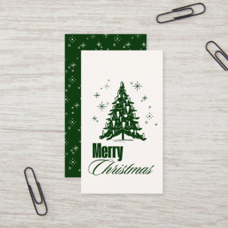 Cartão De Visita Classic Christmas Gift Tag for Holiday Wrapping