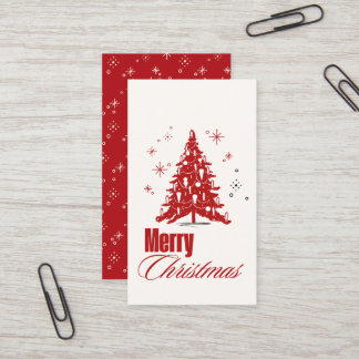 Cartão De Visita Classic Christmas Gift Tag for Holiday Wrapping