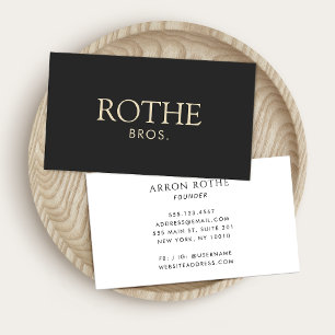 Cartão De Visita Classic Elegant Professional Black