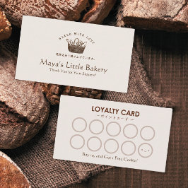 Cartão De Visita Classic Homemade Bakery Bread Loyalty Reward