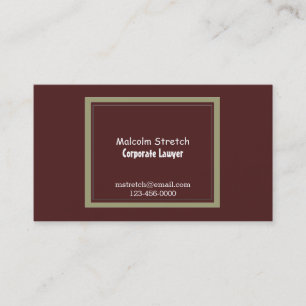 Cartão De Visita Classic Professional Corporate Lawyer