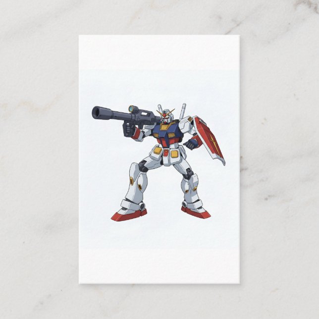 Cartão De Visita Classic Retro RX-78-2 Gundam Mecha Anime Illustrat (Frente)