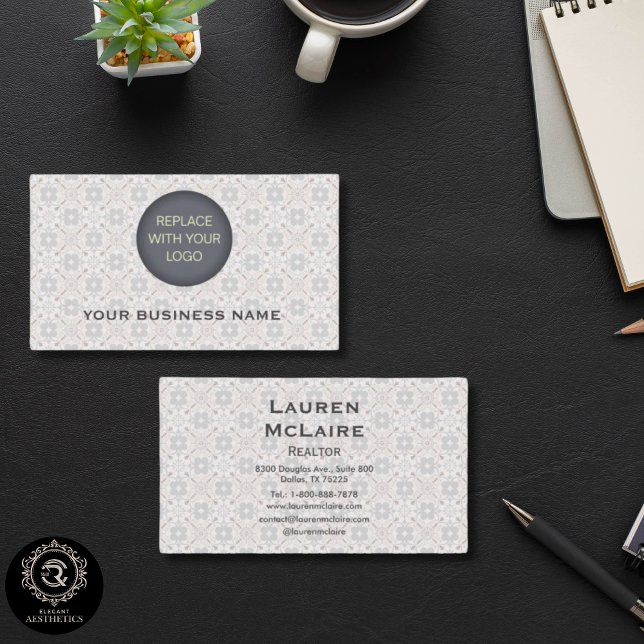 Cartão De Visita Classic Spanish Tile Branding Business Logo (Classic Spanish Tile Branding Business Logo Card)