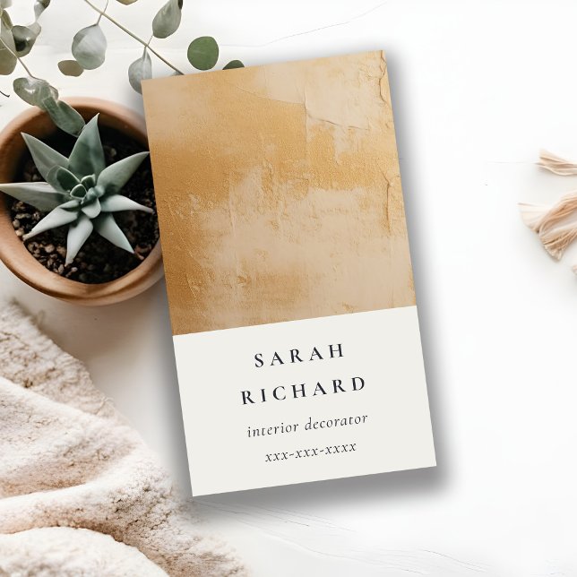 Cartão De Visita Clássica, Beige, Dourada, Textura (Criador carregado)