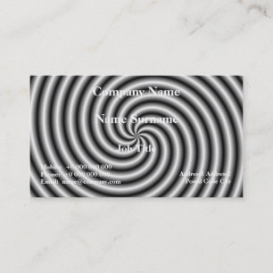 Cartão de visita clássico A espiral em preto e bra