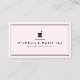 Cartão De Visita Clássico Apoteário Medicina Holística Cor-de-Rosa