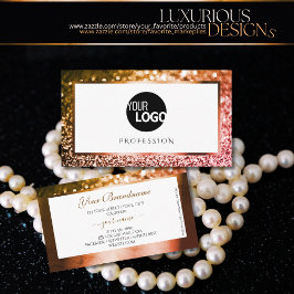 Cartão De Visita Clássico Cor de laranja Cor de rosa Brilho Branco