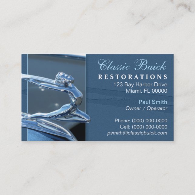 Cartão de visita clássico de Buick (Frente)