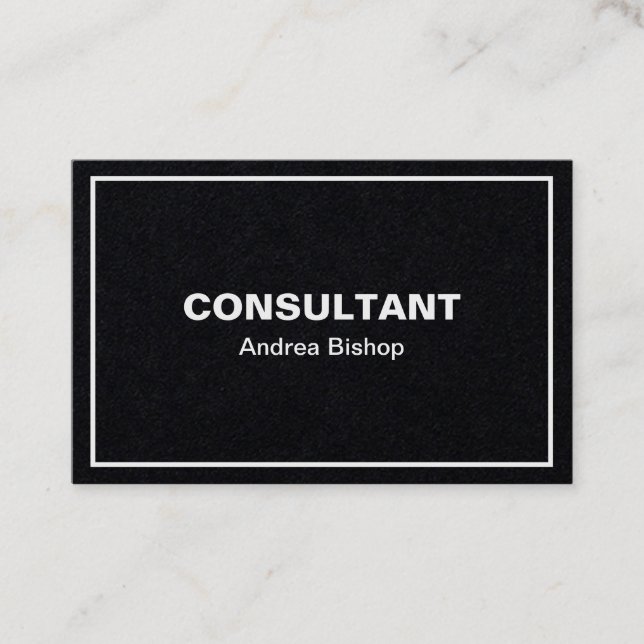 Cartão de visita Clássico de Quadro Limpo simples (Frente)