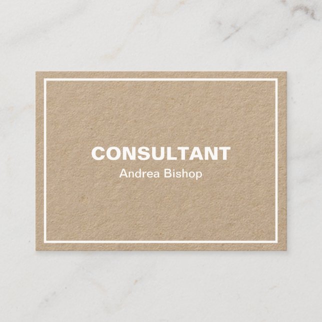 Cartão de visita Clássico de Quadro Limpo simples (Frente)