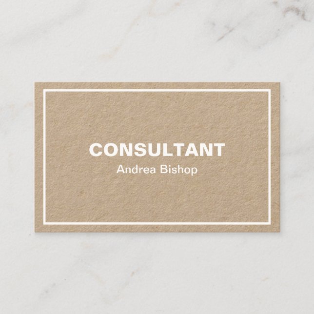 Cartão de visita Clássico de Quadro Limpo simples (Frente)