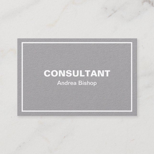 Cartão de visita Clássico de Quadro Limpo simples (Frente)